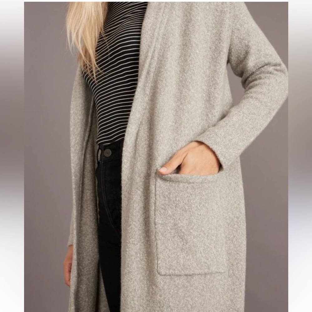 Marine Layer Quinn Duster Cardigan Frost Grey Open Long
Soft Sz XS
